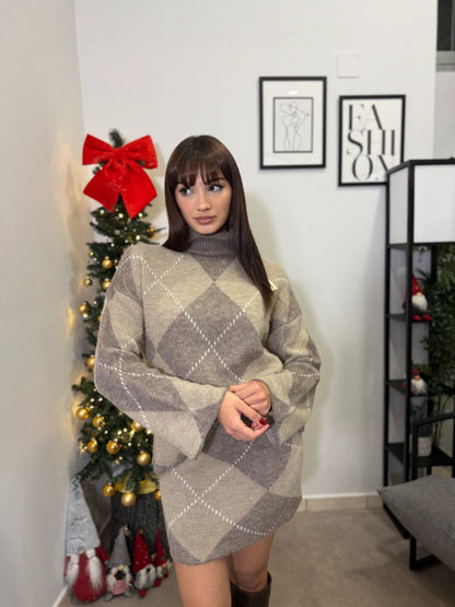 Ravlina™ | Oversize-Rollkragen-Strickkleid