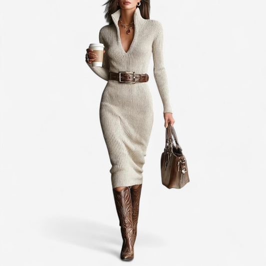 Nola™ | Geripptes Kleid