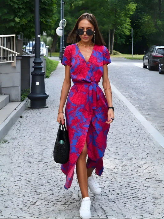 Phaedra™ | Geblümtes Wickel-Midikleid