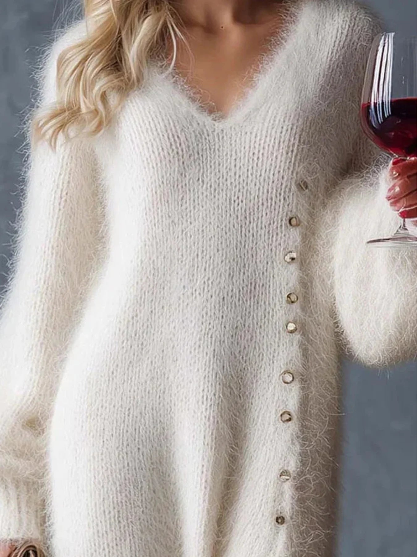 Hermine™ | Weicher Longline-Cardigan mit V-Ausschnitt