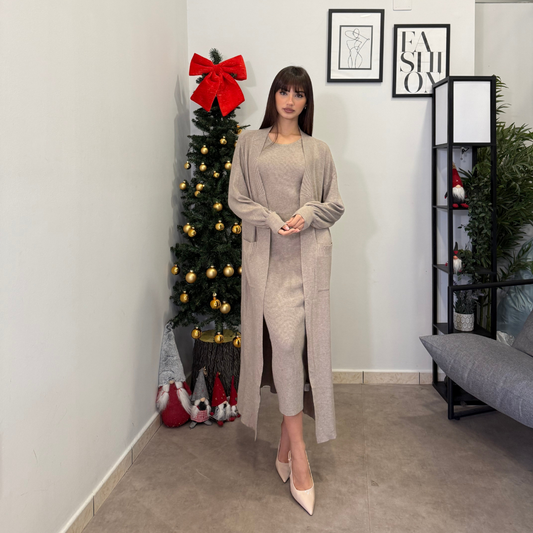 Virelle™ | Kleid mit Strickjacke