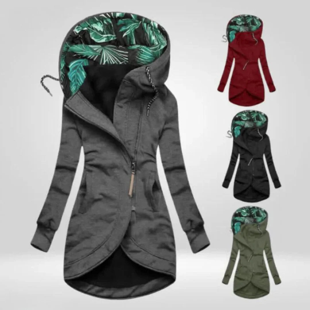 Lendara™ | Langer asymmetrischer Wintermantel