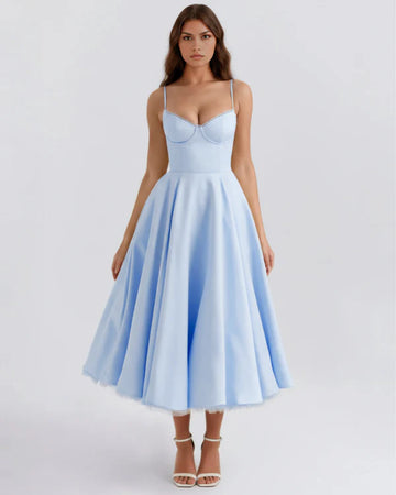 Brigitte™ | Midikleid mit strukturiertem Oberteil