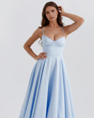 Brigitte™ | Midikleid mit strukturiertem Oberteil