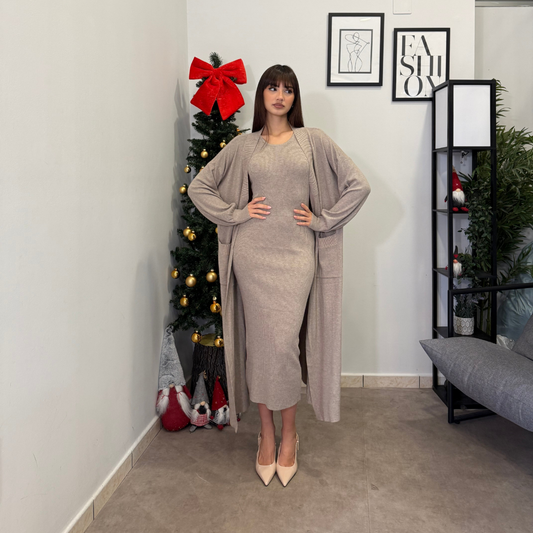 Virelle™ | Kleid mit Strickjacke