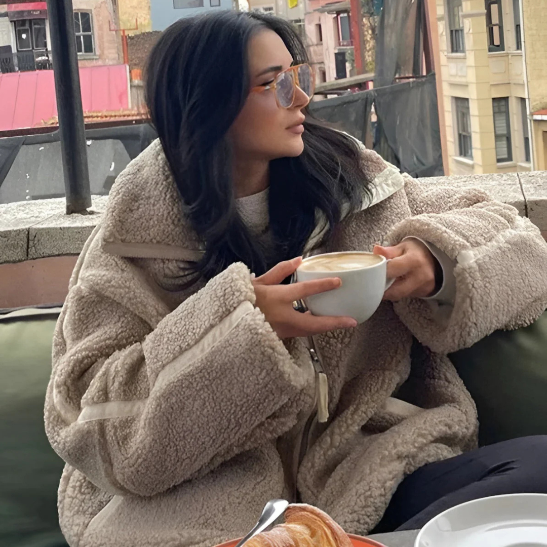 Delina™ | Teddy-Fleece-Jacke mit Reißverschluss