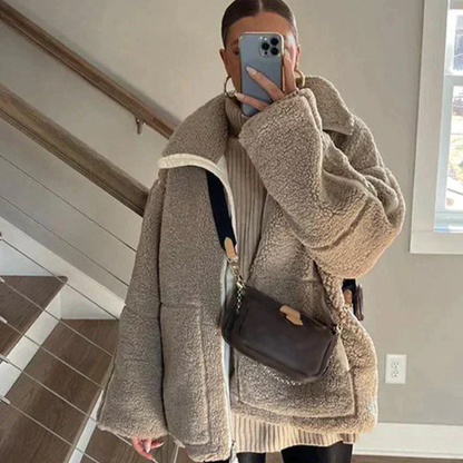 Delina™ | Teddy-Fleece-Jacke mit Reißverschluss