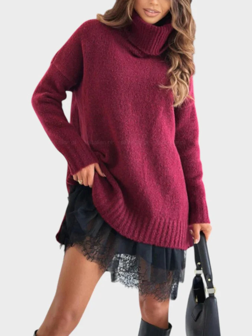 Emilia™ | Strickkleid mit gerüschtem Saum