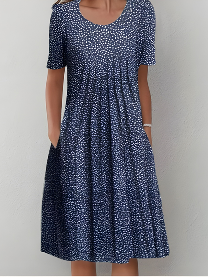 Cäcilia™ | Plissiertes Kleid mit Blumenmuster