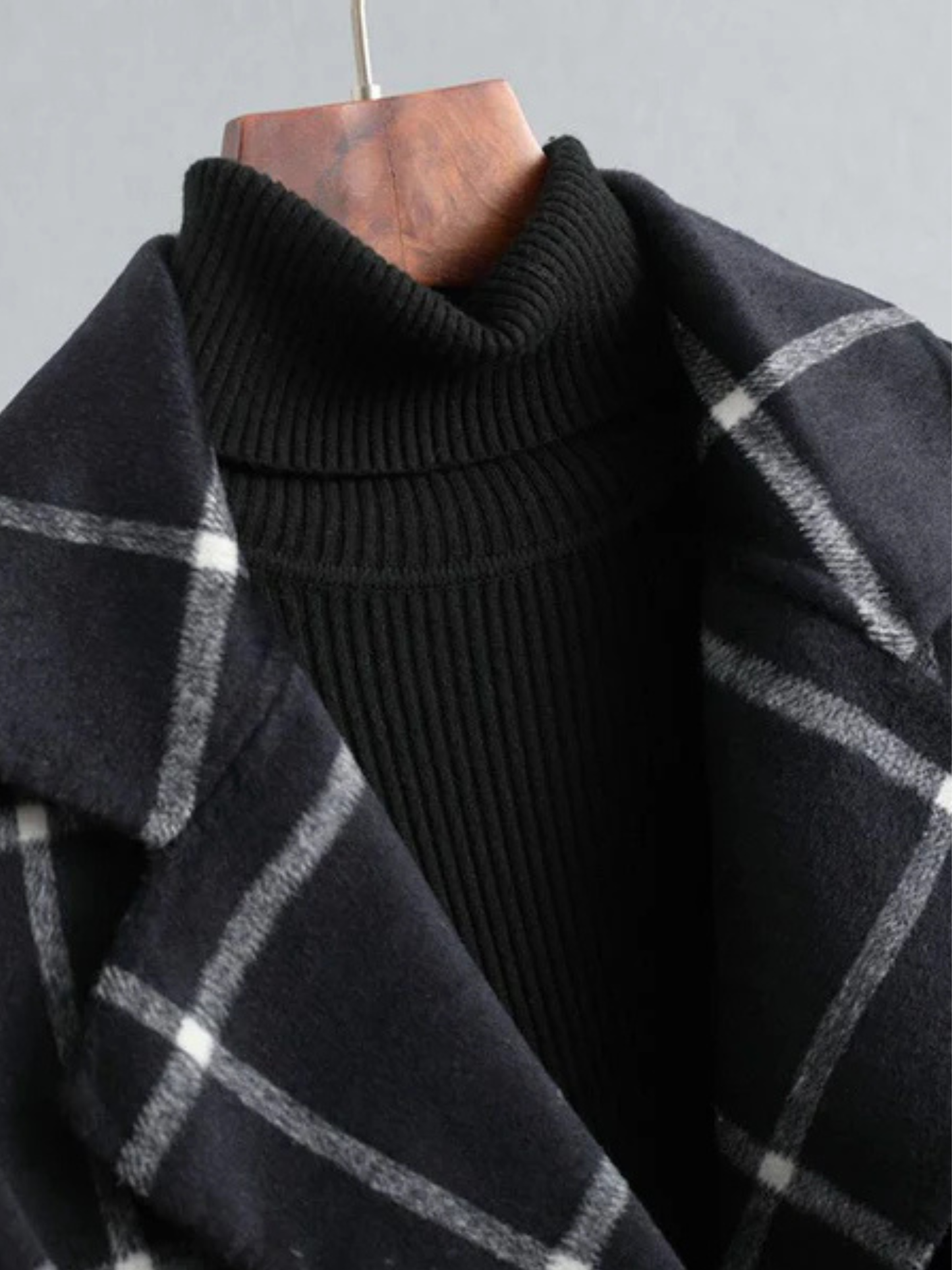 Josephine™ | Eleganter karierter Wollmantel