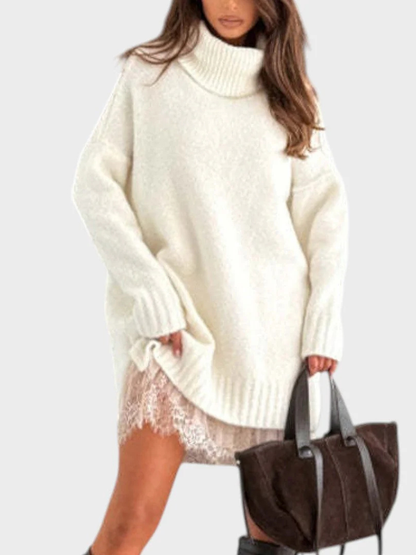 Emilia™ | Strickkleid mit gerüschtem Saum