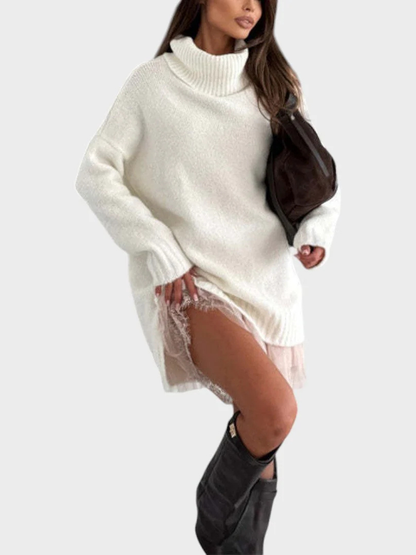 Emilia™ | Strickkleid mit gerüschtem Saum