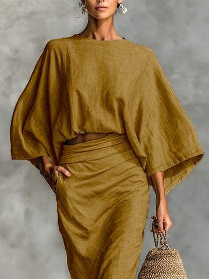 Maelina™ | Zweiteiliges Leinen-Wickelset