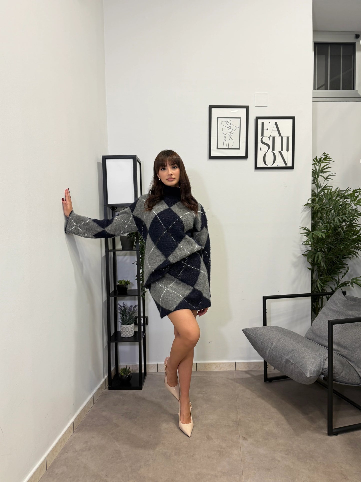 Ravlina™ | Oversize-Rollkragen-Strickkleid