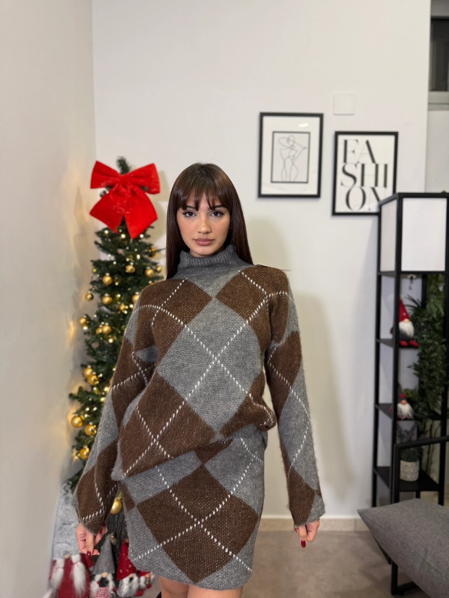 Ravlina™ | Oversize-Rollkragen-Strickkleid