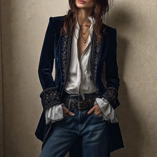 Helene™ | Elegante Samtjacke