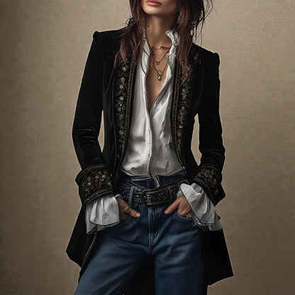 Helene™ | Elegante Samtjacke