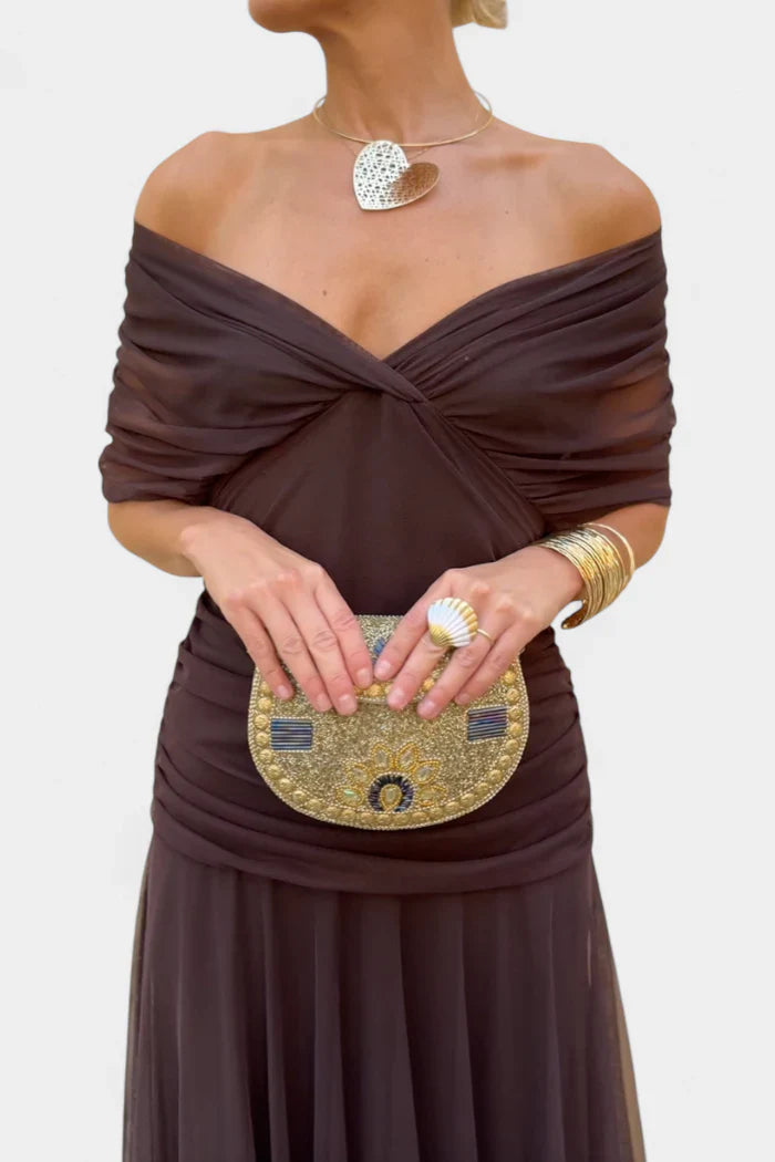 Hannelise™ | Langes Kleid mit Blumenmuster und V-Ausschnitt