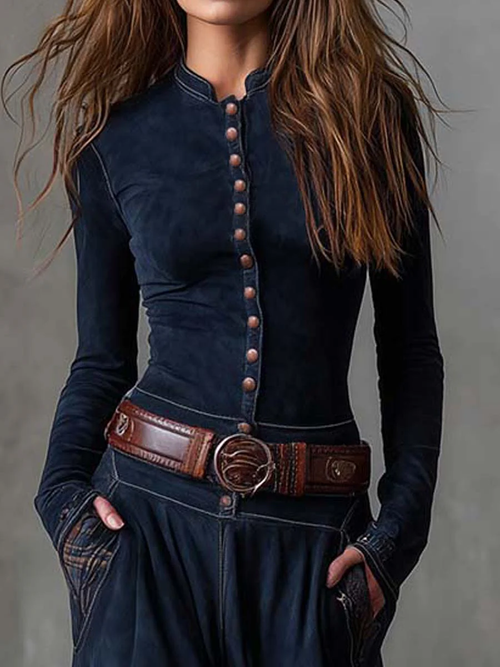 Yvonne™ | Vintage-Maxikleid mit langen Ärmeln