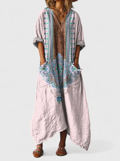 Nicole™ | Lässiges Maxikleid mit langen Ärmeln