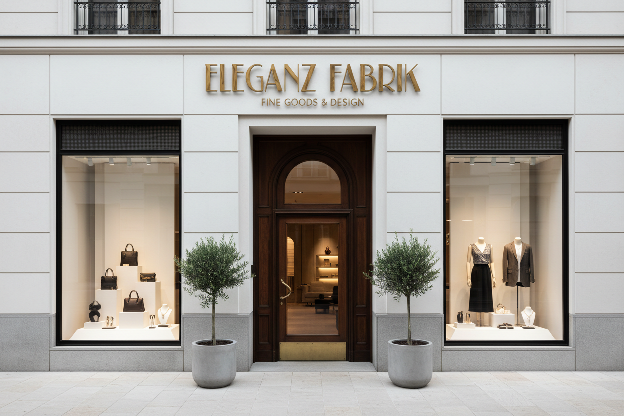 Give me front image of my shop named: 
Eleganz Fabrik