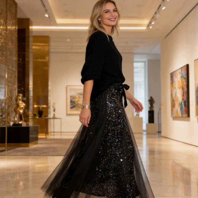 Garnet™ | Glänzendes Top und Paillettenrock