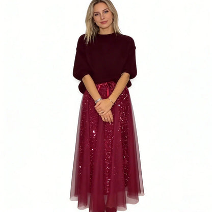 Garnet™ | Glänzendes Top und Paillettenrock